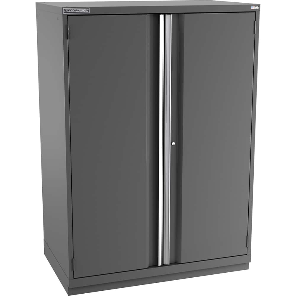 Champion Tool Storage - Storage Cabinets; Type: Eye-Level Plus Height Extra Wide Door Cabinet ; Width (Inch): 47 ; Depth (Inch): 28-1/2 ; Height (Inch): 66-3/8 ; Number of Shelves: 5 ; Material: Steel - Exact Tooling