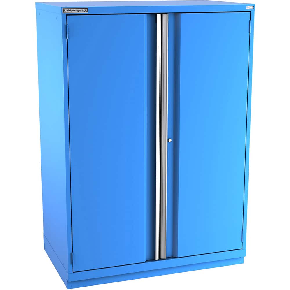 Champion Tool Storage - Storage Cabinets; Type: Eye-Level Plus Height Extra Wide Door Cabinet ; Width (Inch): 47 ; Depth (Inch): 28-1/2 ; Height (Inch): 66-3/8 ; Number of Shelves: 5 ; Material: Steel - Exact Tooling
