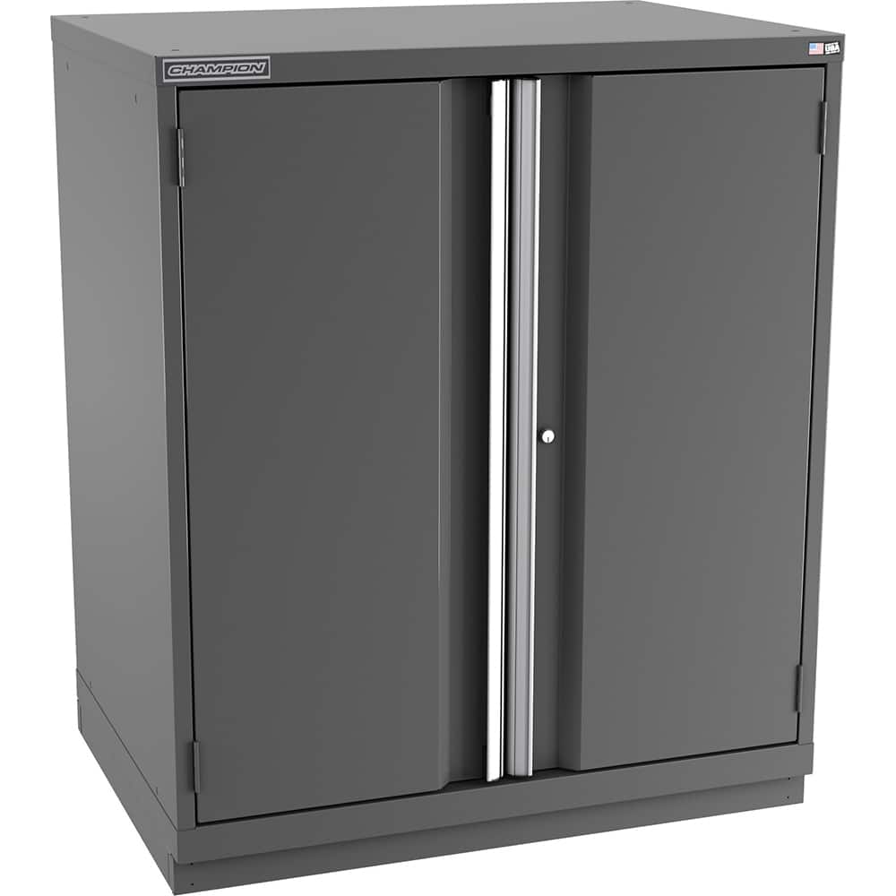 Champion Tool Storage - Storage Cabinets; Type: Counter-Height Plus Standard Plus Wide Door Cabinet ; Width (Inch): 40-1/4 ; Depth (Inch): 28-1/2 ; Height (Inch): 45-1/4 ; Number of Shelves: 4 ; Material: Steel - Exact Tooling