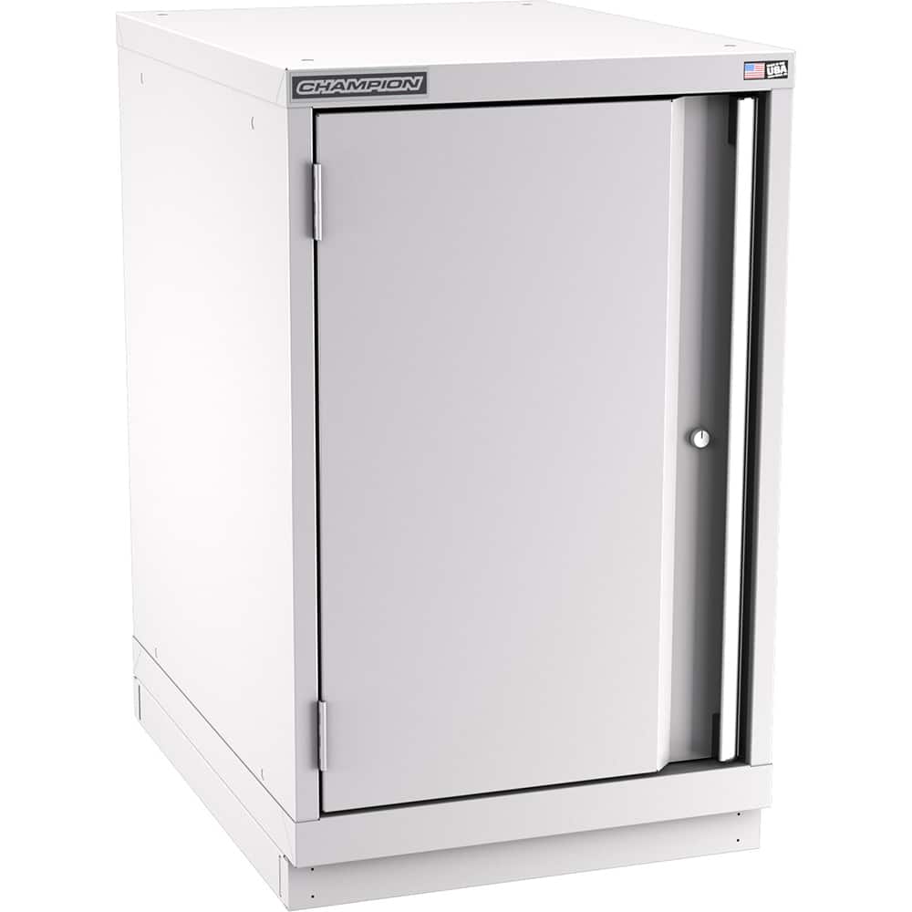 Champion Tool Storage - Storage Cabinets; Type: Bench-Height Narrow Wide Door Cabinet ; Width (Inch): 22-3/16 ; Depth (Inch): 28-1/2 ; Height (Inch): 35-7/8 ; Number of Shelves: 3 ; Material: Steel - Exact Tooling