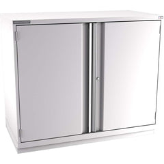 Champion Tool Storage - Storage Cabinets; Type: Counter-Height Plus Double Wide Door Cabinet ; Width (Inch): 56-1/2 ; Depth (Inch): 28-1/2 ; Height (Inch): 45-1/4 ; Number of Shelves: 4 ; Material: Steel - Exact Tooling