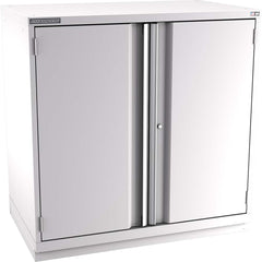 Champion Tool Storage - Storage Cabinets; Type: Counter-Height Plus Extra Wide Door Cabinet ; Width (Inch): 47 ; Depth (Inch): 28-1/2 ; Height (Inch): 45-1/4 ; Number of Shelves: 4 ; Material: Steel - Exact Tooling