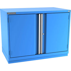 Champion Tool Storage - Storage Cabinets; Type: Bench-Height Extra Wide Door Cabinet ; Width (Inch): 47 ; Depth (Inch): 28-1/2 ; Height (Inch): 35-7/8 ; Number of Shelves: 3 ; Material: Steel - Exact Tooling