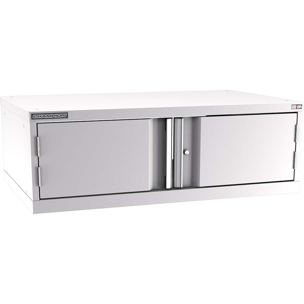 Champion Tool Storage - Storage Cabinets; Type: Stacked/Overhead Extra Wide Door Cabinet ; Width (Inch): 47 ; Depth (Inch): 28-1/2 ; Height (Inch): 15-3/4 ; Number of Shelves: 1 ; Material: Steel - Exact Tooling