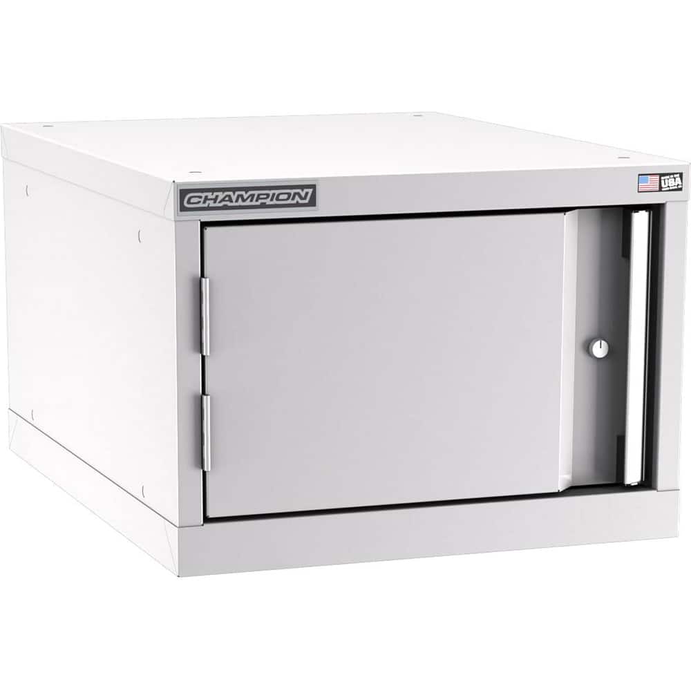 Champion Tool Storage - Storage Cabinets; Type: Stacked/Overhead Height Narrow Wide Door Cabinet ; Width (Inch): 22-3/16 ; Depth (Inch): 28-1/2 ; Height (Inch): 15-3/4 ; Number of Shelves: 1 ; Material: Steel - Exact Tooling