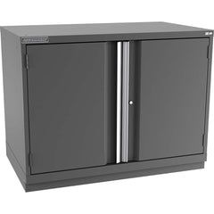 Champion Tool Storage - Storage Cabinets; Type: Bench-Height Extra Wide Door Cabinet ; Width (Inch): 47 ; Depth (Inch): 28-1/2 ; Height (Inch): 35-7/8 ; Number of Shelves: 3 ; Material: Steel - Exact Tooling
