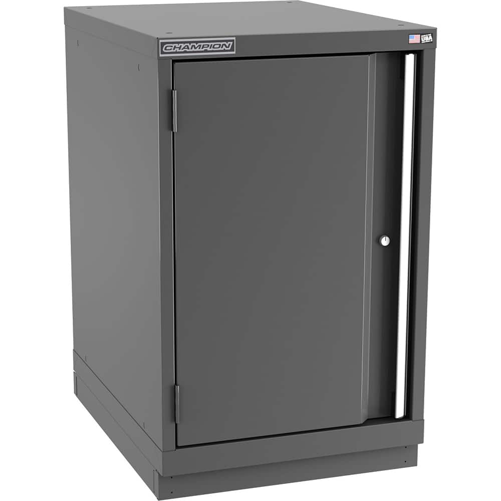 Champion Tool Storage - Storage Cabinets; Type: Bench-Height Narrow Wide Door Cabinet ; Width (Inch): 22-3/16 ; Depth (Inch): 28-1/2 ; Height (Inch): 35-7/8 ; Number of Shelves: 3 ; Material: Steel - Exact Tooling