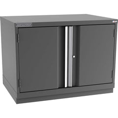Champion Tool Storage - Storage Cabinets; Type: Desk-Height Standard Plus Wide Door Cabinet ; Width (Inch): 40-1/4 ; Depth (Inch): 28-1/2 ; Height (Inch): 29-7/8 ; Number of Shelves: 2 ; Material: Steel - Exact Tooling