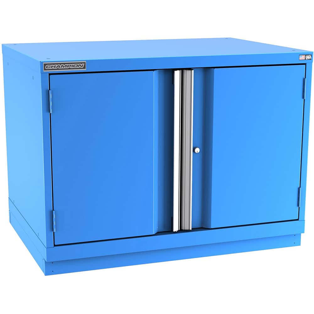 Champion Tool Storage - Storage Cabinets; Type: Desk-Height Standard Plus Wide Door Cabinet ; Width (Inch): 40-1/4 ; Depth (Inch): 28-1/2 ; Height (Inch): 29-7/8 ; Number of Shelves: 2 ; Material: Steel - Exact Tooling