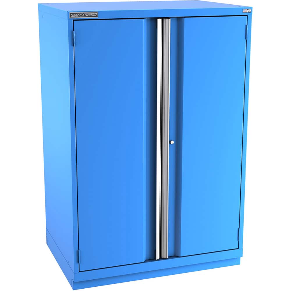 Champion Tool Storage - Storage Cabinets; Type: Eye-Level Height Standard Plus Wide Door Cabinet ; Width (Inch): 40-1/4 ; Depth (Inch): 28-1/2 ; Height (Inch): 59-1/2 ; Number of Shelves: 5 ; Material: Steel - Exact Tooling