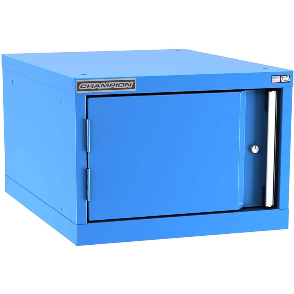 Champion Tool Storage - Storage Cabinets; Type: Stacked/Overhead Height Narrow Wide Door Cabinet ; Width (Inch): 22-3/16 ; Depth (Inch): 28-1/2 ; Height (Inch): 15-3/4 ; Number of Shelves: 1 ; Material: Steel - Exact Tooling