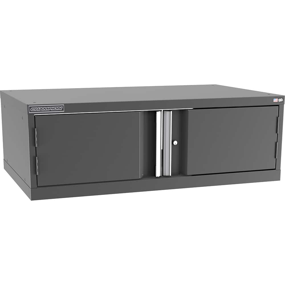 Champion Tool Storage - Storage Cabinets; Type: Stacked/Overhead Extra Wide Door Cabinet ; Width (Inch): 47 ; Depth (Inch): 28-1/2 ; Height (Inch): 15-3/4 ; Number of Shelves: 1 ; Material: Steel - Exact Tooling