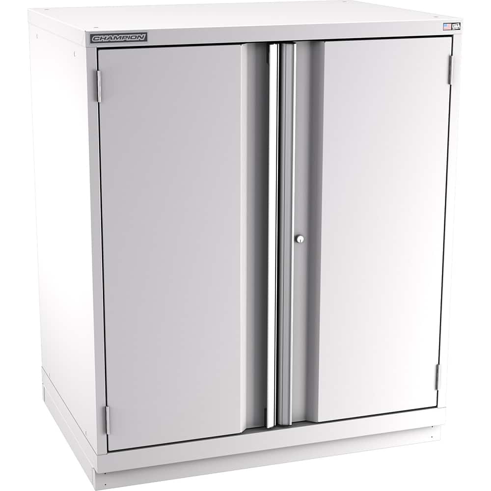 Champion Tool Storage - Storage Cabinets; Type: Counter-Height Plus Standard Plus Wide Door Cabinet ; Width (Inch): 40-1/4 ; Depth (Inch): 28-1/2 ; Height (Inch): 45-1/4 ; Number of Shelves: 4 ; Material: Steel - Exact Tooling