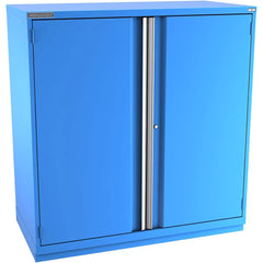 Champion Tool Storage - Storage Cabinets; Type: Eye-Level Height Double Wide Door Cabinet ; Width (Inch): 56-1/2 ; Depth (Inch): 28-1/2 ; Height (Inch): 59-1/2 ; Number of Shelves: 5 ; Material: Steel - Exact Tooling