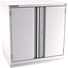 Champion Tool Storage - Storage Cabinets; Type: Counter-Height Standard Plus Wide Door Cabinet ; Width (Inch): 40-1/4 ; Depth (Inch): 28-1/2 ; Height (Inch): 41-3/4 ; Number of Shelves: 3 ; Material: Steel - Exact Tooling