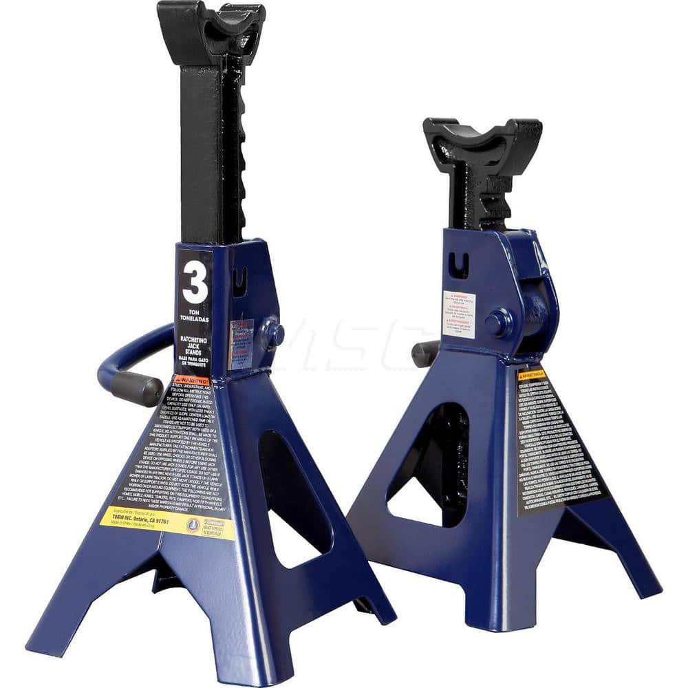 TCE - Jack Stands & Tripods; Jack Stand Type: Ratcheting Jack Stand ; Load Capacity (Lb.): 6000.000 ; Load Capacity (Ton): 3 (Inch); Minimum Height (Inch): 11-1/4 ; Maximum Height (Inch): 16-3/4 ; Additional Information: 2 Year Limited Manufacturer Warra - Exact Tooling