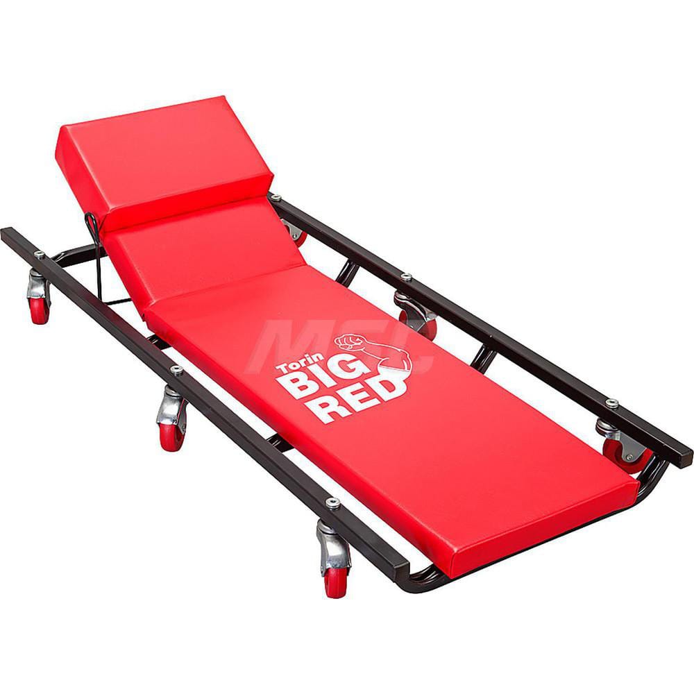 Big Red - Creepers & Seats; Type: Creeper ; Load Capacity (Lb.): 250.000 ; Number of Wheels: 6.000 ; Material: Tubular Steel ; Length (Inch): 41 ; Width (Inch): 18 - Exact Tooling
