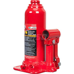 Big Red - Manual Bottle, Screw, Ratchet & Hydraulic Jacks; Type: Hydraulic Bottle Jack ; Load Capacity (Ton): 4 (Inch); Minimum Height (Inch): 7-5/8 ; Minimum Height (Decimal Inch): 7.6250 ; Maximum Height (Decimal Inch): 14.6450 ; Maximum Height (Inch): - Exact Tooling