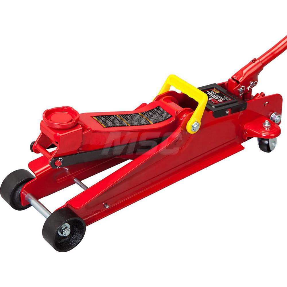 Big Red - Service & Floor Jacks; Type: Service Jack ; Load Capacity (Ton): 2.5 Tons ; Load Capacity (Lb.): 5000.000 ; Minimum Height (Inch): 3-3/8 ; Maximum Height (Inch): 14-15/16 - Exact Tooling