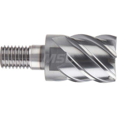 YG-1 - Square End Mill Heads; Mill Diameter (Inch): 1/2 ; Mill Diameter (Decimal Inch): 0.5000 ; Number of Flutes: 6 ; Length of Cut (Inch): 1/2 ; Length of Cut (Decimal Inch): 0.5000 ; Connection Type: M6 - Exact Tooling