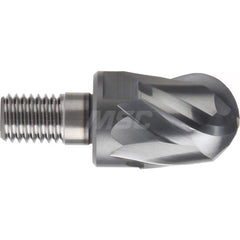 YG-1 - Ball End Mill Heads; Mill Diameter (Inch): 3/8 ; Mill Diameter (Decimal Inch): 0.3750 ; Number of Flutes: 4 ; Length of Cut (Inch): 3/8 ; Connection Type: M6 ; Overall Length (mm): 32.0000 - Exact Tooling