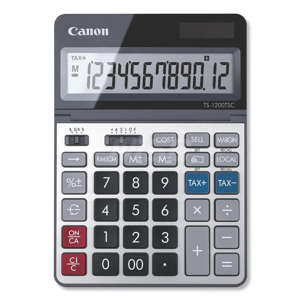 Canon - Calculators; Type: Desktop Calculator ; Type of Power: Battery; Solar ; Display Type: 12-Digit LCD ; Color: Black; Gray ; Display Size: 12 x 1 ; Width (Inch): 5 - Exact Tooling