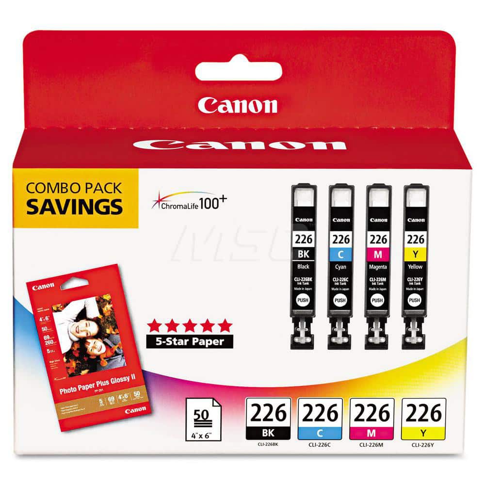 Canon - Office Machine Supplies & Accessories; Office Machine/Equipment Accessory Type: Ink & Paper Combo ; For Use With: PIXMA MX892 Wireless; PIXMA MG5320 Wireless Refurbished; PIXMA MG5220 Wireless Refurbished; PIXMA iP4920; PIXMA MG8120 Wireless; PIX - Exact Tooling