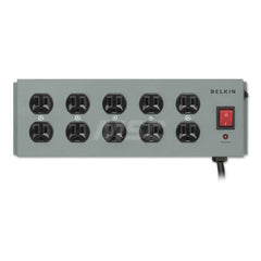 Belkin - Power Outlet Strips; Amperage: 15 ; Voltage: 330 ; Number of Outlets: 10 ; Material: Metal ; Mounting Type: Floor ; Cord Length (Feet): 15 - Exact Tooling