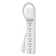Belkin - Power Outlet Strips; Amperage: 15 ; Voltage: 330 ; Number of Outlets: 6 ; Material: Plastic ; Mounting Type: Floor ; Cord Length (Feet): 10 - Exact Tooling