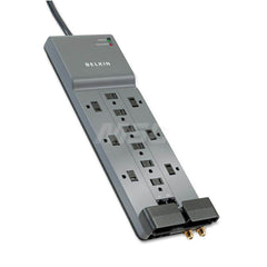 Belkin - Power Outlet Strips; Amperage: 15 ; Voltage: 125 ; Number of Outlets: 12 ; Material: ABS Plastic ; Mounting Type: Floor ; Cord Length (Feet): 10 - Exact Tooling