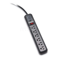 ACCO - Power Outlet Strips; Amperage: 15 ; Voltage: 120 ; Number of Outlets: 6 ; Material: ABS Plastic ; Mounting Type: Wall ; Cord Length (Feet): 15 - Exact Tooling