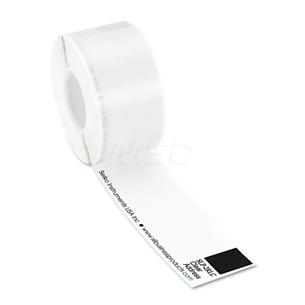 Seiko - Labels, Ribbons & Tapes; Type: Self-Adhesive Address Label ; Color: Clear ; For Use With: Seiko SLP 420 or Above; 410; 240; 200; 100; 220; 120 Series Smart Label Printers ; Width (Inch): 1-1/8 ; Length (Inch): 3-1/2 ; Material: Paper - Exact Tooling