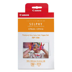 Canon - Office Machine Supplies & Accessories; Office Machine/Equipment Accessory Type: Ink & Paper Combo ; For Use With: SELPHY CP1300 Black Wireless Compact Photo Printer & Battery Pack Bundle; PCP-CP400; SELPHY CP910 White Wireless; SELPHY CP910 Black - Exact Tooling