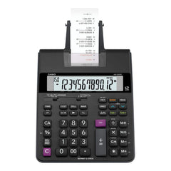 Casio - Calculators; Type: Printing Calculator ; Type of Power: Battery ; Display Type: 12-Digit LCD ; Color: Black; Red ; Display Size: 12mm ; Width (Decimal Inch): 9.5000 - Exact Tooling