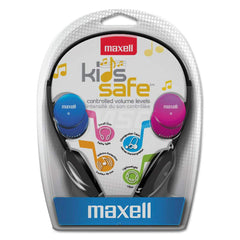 Maxell - Office Machine Supplies & Accessories; Office Machine/Equipment Accessory Type: Headphones ; For Use With: Any Device Using 3.5 mm Plug ; Contents: Interchangeable Ear Caps (Blue/Pink/Silver) ; Color: Black; Blue; Black; Pink; Black; Silver - Exact Tooling
