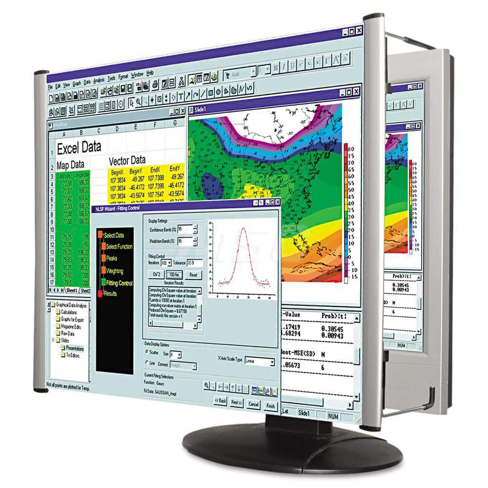 Kantek - Office Machine Supplies & Accessories; Office Machine/Equipment Accessory Type: Monitor Filter ; For Use With: 19" LCD ; Contents: Microfiber Cleaning Cloth - Exact Tooling