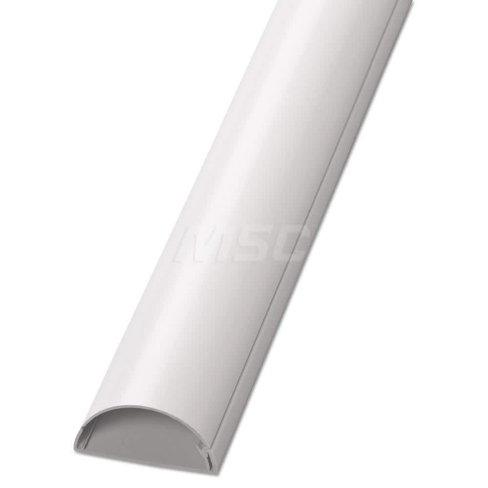 D-Line - Office Machine Supplies & Accessories; Office Machine/Equipment Accessory Type: Desk Cord Cover ; For Use With: Above Baseboards & Around Desks ; Color: White - Exact Tooling