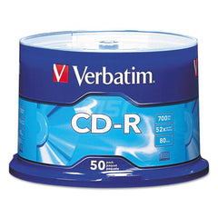 Verbatim - Office Machine Supplies & Accessories; Office Machine/Equipment Accessory Type: CD-R Discs ; For Use With: Office Use ; Storage Capacity: 700MB ; Color: Silver - Exact Tooling