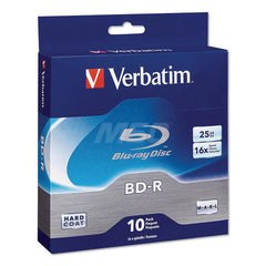 Verbatim - Office Machine Supplies & Accessories; Office Machine/Equipment Accessory Type: Blu-Ray Disc ; For Use With: Recorders; Players & Drives ; Color: White - Exact Tooling