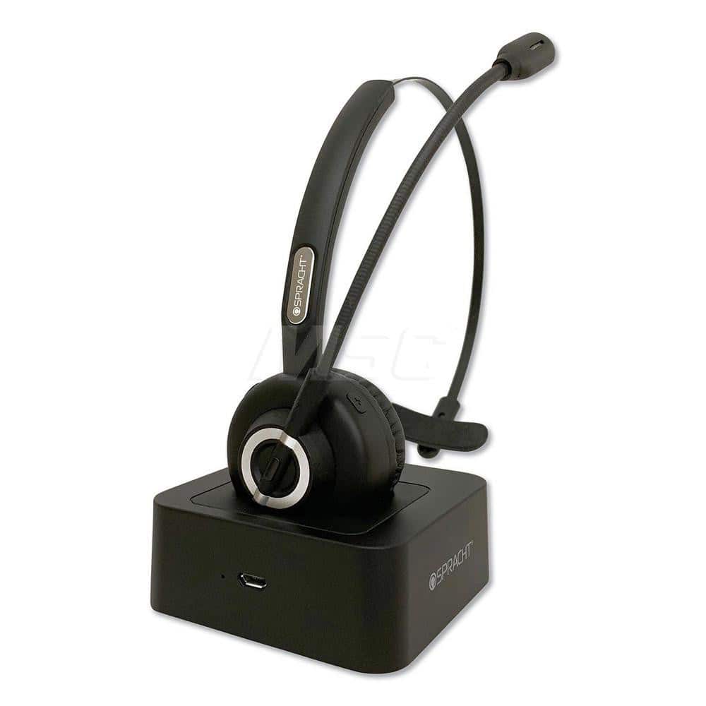 SPRACHT - Office Machine Supplies & Accessories; Office Machine/Equipment Accessory Type: Headphones ; For Use With: Smartphones; Tablets; & Laptops ; Contents: Z?M Maestro BT Headset & Base; AC Adapter for Wall Power; Users Guide ; Color: Black - Exact Tooling