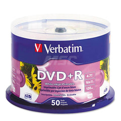 Verbatim - Office Machine Supplies & Accessories; Office Machine/Equipment Accessory Type: DVD+R Disc ; For Use With: Inkjet Disc Printers from Primera; Microboards; Epson & Others ; Color: White - Exact Tooling