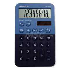 Victor - Calculators; Type: Desktop Calculator ; Type of Power: Battery; Solar ; Display Type: 8-Digit LCD ; Color: Dark Blue; Light Blue ; Display Size: 15mm ; Width (Decimal Inch): 2.8800 - Exact Tooling