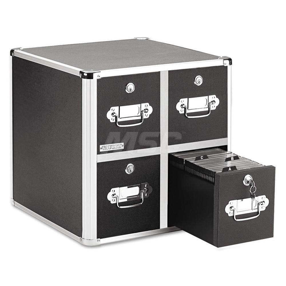 Vaultz - Office Machine Supplies & Accessories; Office Machine/Equipment Accessory Type: CD File Cabinet ; For Use With: Office Use ; Color: Black - Exact Tooling