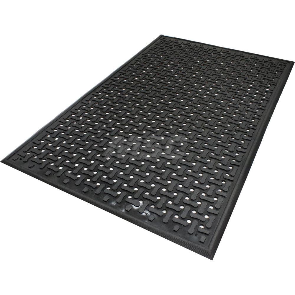M + A Matting - Anti-Fatigue Matting; Dry or Wet Environment: Dry ; Length (Feet): 5.000 ; Width (Inch): 36 ; Width (Feet): 3.00 ; Thickness (Inch): 3/8 ; Surface Pattern: Raised Bars - Exact Tooling