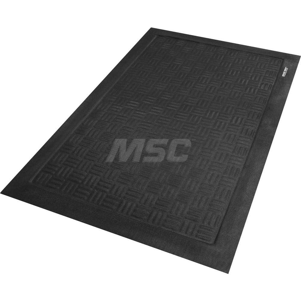 M + A Matting - Anti-Fatigue Matting; Dry or Wet Environment: Dry ; Length (Feet): 3.200 ; Width (Inch): 24 ; Width (Feet): 2.00 ; Thickness (Inch): 7/16 ; Surface Pattern: Ribbed - Exact Tooling