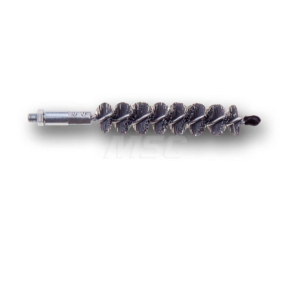 Goodway - Internal Tube Brushes & Scrapers; Type: Nylon Single Stem/Single Spiral Tube Brush ; Diameter (Inch): 1 ; Brush/Scraper Length: 4 (Inch); Overall Length (Inch): 6 ; Connection Type: Quick Connect ; Brush/Scraper Material: Nylon - Exact Tooling