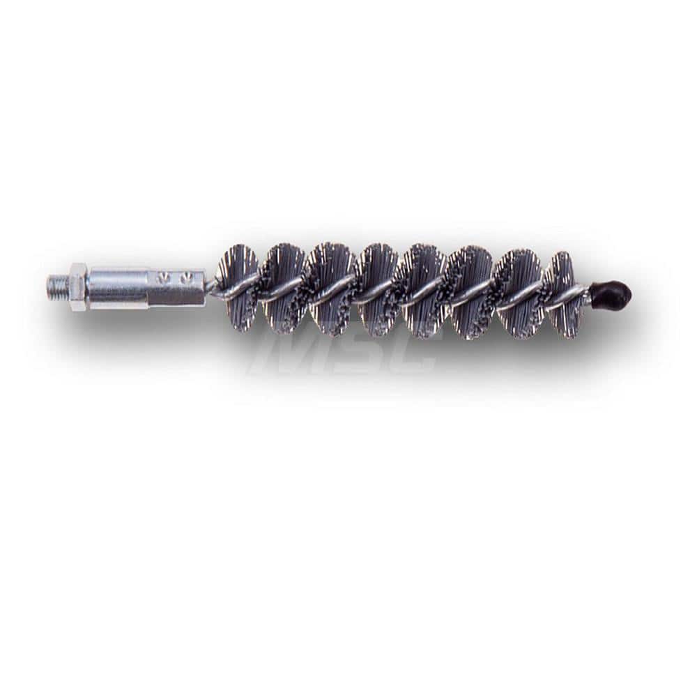 Goodway - Internal Tube Brushes & Scrapers; Type: Nylon Single Stem/Single Spiral Tube Brush ; Diameter (Inch): 1-1/4 ; Brush/Scraper Length: 4 (Inch); Overall Length (Inch): 6 ; Connection Type: Threaded ; Brush/Scraper Material: Nylon - Exact Tooling