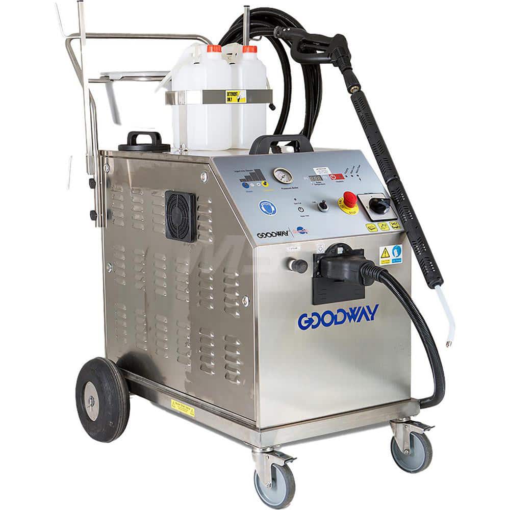 Goodway - Pressure Washers; Type: Hot Water ; Engine Power Type: Electric ; Pressure (psi): 145.00 ; Amperage Rating: 46.0000 ; Maximum Voltage Rating: 480.00 ; Rate of Flow (GPM): 0.32 - Exact Tooling