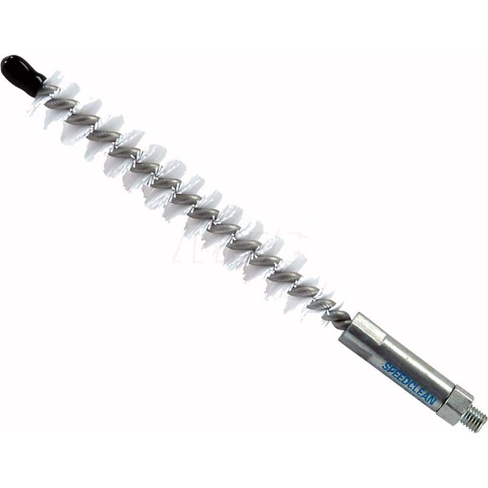 Goodway - Internal Tube Brushes & Scrapers; Type: Nylon Single Stem/Single Spiral Tube Brush ; Diameter (Inch): 3/4 ; Brush/Scraper Length: 4 (Inch); Overall Length (Inch): 6 ; Connection Type: Quick Connect ; Brush/Scraper Material: Nylon - Exact Tooling