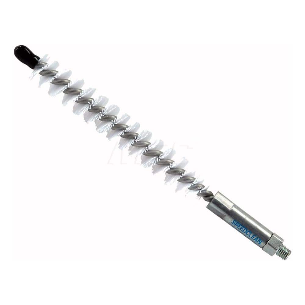 Goodway - Internal Tube Brushes & Scrapers; Type: Nylon Single Stem/Single Spiral Tube Brush ; Diameter (Inch): 7/16 ; Brush/Scraper Length: 4 (Inch); Overall Length (Inch): 6 ; Connection Type: Quick Connect ; Brush/Scraper Material: Nylon - Exact Tooling